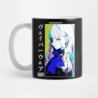 Japanese Aesthetic Cyberpunk Vaporwave Girl Mug